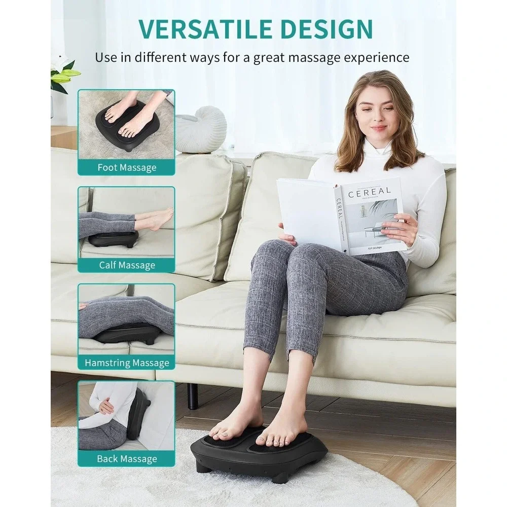 Shiatsu Foot Massager with Heat, Deep Kneading for Plantar Fasciitis Pain Relief